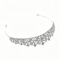 Diadème de mariée romantique en forme de cœur en cristal argenté, couronne de mariage en strass pour la Saint-Valentin, cosplay Reine des Cœurs