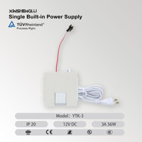 Miroir LED intelligent à capteur tactile, interrupteur à intensité variable, prise EU 220-240V, 12V DC3A 36W, CE RoHS TUV, alimentation intégrée, IP21, salle de bain