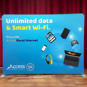 Cheap Price Foldable Portable Pop up Exhibition <b>Backdrop</b> Banner <b>With</b> <b>Stand</b> Custom Pull up Banner for Trade Large Display - Product Image 1