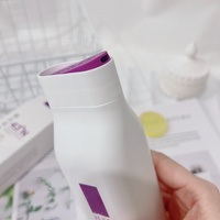 Bouteille de shampoing carrée en HDPE de 150ml 200ml 300ml 350ml avec couvercle rabattable Bouchon à disque en plastique Fermeture de bouteille Distributeur de cosmétiques pour soins de la peau