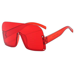 เทรนด์2025แว่นกันแดดทรงสี่เหลี่ยมโอเวอร์ไซส์ดีไซน์ Y2K แว่นกันแดดผู้หญิงแว่นตาวินเทจแนวสตรีมพังค์สุดหรูแว่นตาไร้ขอบสำหรับเล่นกีฬาชิ้นเดียว - Product Image 6