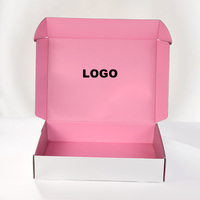 Meilleur prix personnalisé boîte postale d'expédition cosmétique ondulée rose de conception fantaisie bon marché pour l'emballage de crème pour le visage