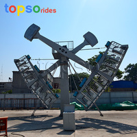 Équipement de parc d'attractions en plein air, manèges pendulaires Kamikaze à double dragon à 360 degrés