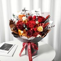 Buket Bunga Abadi Bunga Kering Terawetkan Mawar Asli Ramah Lingkungan Tahan Lama Hari Ibu Pernikahan Hari Valentine