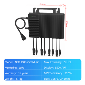 <span class=keywords><strong>Microinversor</strong></span> WiFi IP67 de 4 MPPT Growatt NEO X2 <span class=keywords><strong>1600W</strong></span> 2000W 2500W, Inversor Solar Conectado a la Red, Monofásico, 220V 230V - Product Image 2