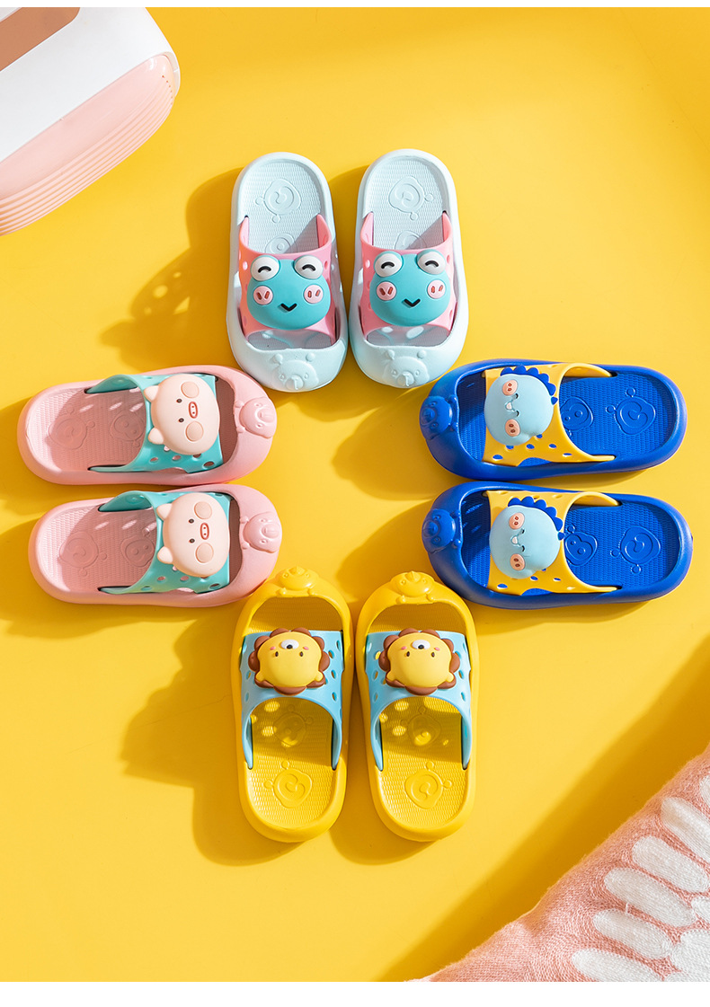Cartoon Summer Sandals Slippers Kids Flat Toe Shoes Sandals for Boys and Girls