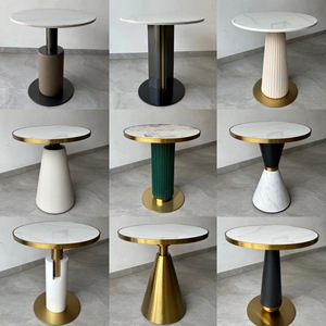 Stainless Steel Gold Plated Table Legs Round Base Modern Furniture Leg Indoor Heavy Duty Support - Product Image 1