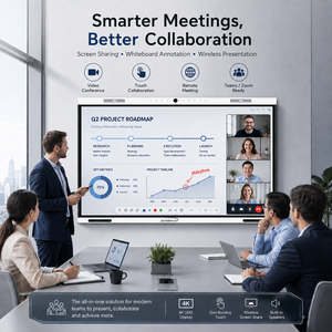 Tableau blanc interactif intelligent de 65, 75, 86 et 98 pouces avec écran <span class=keywords><strong>tactile</strong></span> pour salle de réunion, système audiovisuel de conférence, intégrateur de systèmes AV, projet scolaire - Product Image 2
