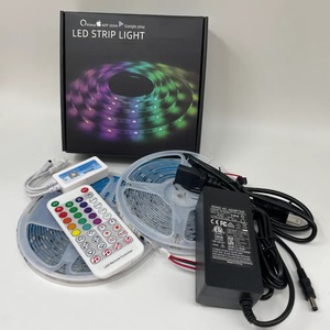 شريط إضاءة <span class=keywords><strong>LED</strong></span> مزود بعدد 24 مفتاحًا طوله 5 متر و10 متر شريط إضاءة ذكي مرن باللون الأحمر والأخضر والأزرق مع خاصية الواي فاي 60 مصباح <span class=keywords><strong>LED</strong></span>/متر تيار مستمر 12 فولت مخرج <span class=keywords><strong>5050</strong></span> شريط إضاءة <span class=keywords><strong>Led</strong></span> للعمل