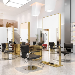 Miroir LED rectangulaire mural moderne avec cadre en métal, tactile intelligent, pour salon de coiffure, miroir décoratif - Product Image 3
