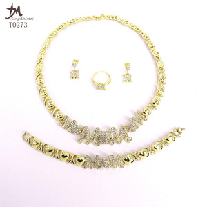T0273 Madre <span class=keywords><strong>regalo</strong></span> di Giorno di alta qualità 18K gold-plated <span class=keywords><strong>MAMMA</strong></span> insieme dei monili - Product Image 4