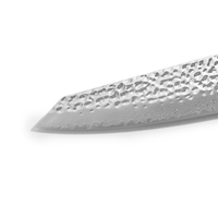 Couteau de Chef de Cuisine en Acier Damas Forgé de 8 Pouces, Lame en Acier VG10 de Haute Qualité avec Manche en Ébène et G10 pour Couper les Légumes et Utilisation en Camping
