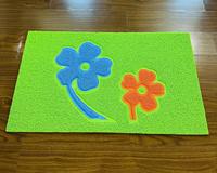 Tapis de porte avant de logo de bienvenue personnalisés antidérapants pour l'entrée à la maison