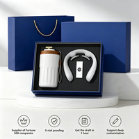 Livraison Rapide Nouveautés Luxe Coffret Cadeau de Massage du Cou en Acier Inoxydable 3-en-1 Boîte Personnalisable Publicité Commerciale Moderne et Tendance