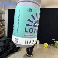 Costume gonflable personnalisé avec logo imprimé en forme de canette de bière, Mascotte géante gonflable en forme de canette de boisson pour défilé de rue