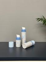 Flacon pompe sans air en plastique PP rechargeable de 30 ml, 50 ml, 75 ml pour crème et lotion, emballage cosmétique personnalisé