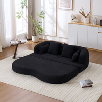 Sofá Cama Plegable 2 en 1 Moderno, Portátil, Suave, de 70 Pulgadas, Convertible, Comprimido, con 4 Almohadas, para Sala de Estar