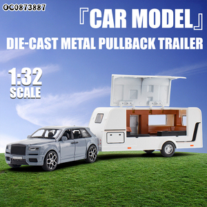 1:32 Caravan Diecast modèle de véhicule tirer vers l'arrière voitures <span class=keywords><strong>jouet</strong></span> ensemble enfants <span class=keywords><strong>avec</strong></span> son léger - Product Image 2