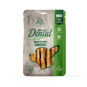 Pal's Delight Premium Dog Dental Treats 5 \ "Twist Envuelto Pollo Delicioso Comida para mascotas Snacks Carne Golosinas para limpieza de dientes - Product Image 6