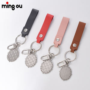 Porte-clés en cuir, cadeau <span class=keywords><strong>d</strong></span>'affaires, breloque en métal pour sublimation, porte-clés <span class=keywords><strong>de</strong></span> voiture, porte-clés, bracelets, porte-clés en cuir PU - Product Image 5