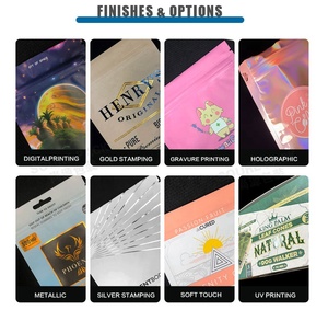 Khóa kéo lông vớ đồ lót túi Mylar tùy chỉnh in nhựa Ziplock đứng lên túi cho bao bì quần áo với cửa sổ - Product Image 6