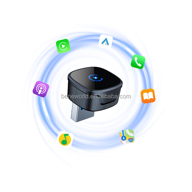 Wireless 2 in 1 Carplay Android Auto Adapter Mini USB Dongle Wired to Wireless Adapter