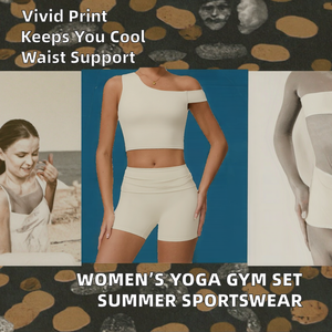 Ensemble de sport 2 pièces respirant imprimé pour femme 2026 – Combinaison longue en Spandex/Nylon avec soutien-gorge de sport intégré pour le yoga - Product Image 3