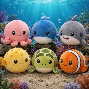 Jouets en peluche animaux en gros, personnalisables OEM, animaux en peluche ronds pour zoos, boutiques de cadeaux, écoles et programmes de souvenirs - Product Image 1
