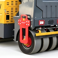 Rouleau compresseur routier hydraulique complet DR3000H(R) de 3 tonnes avec tambour avant en acier et pneus arrière en caoutchouc, moteur diesel 39 CV