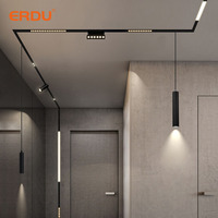 Système d'éclairage sur rail magnétique LED dimmable, éclairage moderne pour showroom intérieur, 48V DC, CRI élevé 90, garantie 3 ans, matériau métallique