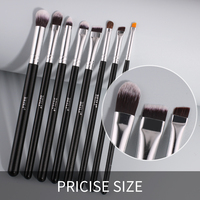 Haute qualité 15 pièces doux naturel cheveux de chèvre pinceaux de maquillage pour les yeux ensemble crayon Eyeliner à sourcils Ultra-mince et pinceaux de mélange quotidiens