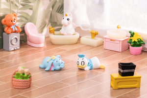 2024 bureau jardin sculpture enfants maison de poupée Miniatures artisanat résine meubles appareils ménagers <span class=keywords><strong>baignoire</strong></span> piano ours licorne tronc - Product Image 4