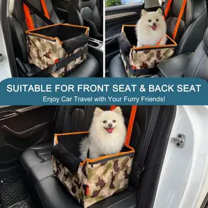 GeerDuo Pet Portable Travel Kleine mittelgroße Hunde Katzen Erhöhtes Auto-Booster-Sitzbett mit Sicherheits gurt - Product Image 3