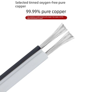 Câble d'alimentation LED en cuivre pur à 2 conducteurs 0,5/0,75/1 mm² avec fils rouges et noirs pour lampes LED - Product Image 4