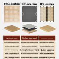 Lit flottant de style crème, design moderne et minimaliste, revêtement en cuir pleine fleur, cadre en acier et bois à bordure affleurante, structure suspendue