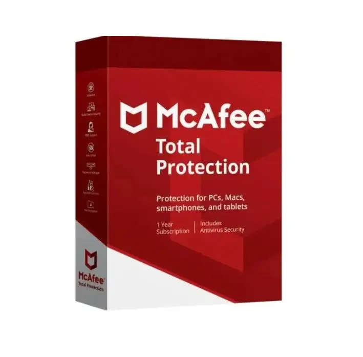 1 an 10 équipement Send Key Antivirus Software McAfee Total Protection