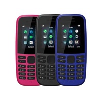 Teléfono Móvil Original Desbloqueado 106 (2018) Doble SIM GSM 900/1800, Red 2G, Teléfono con Teclado Pequeño, Doble Tarjeta SIM, 1.77 Pulgadas