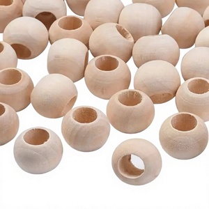 100Pcs 9mm Colorful Unfinished Wooden Loose Spacer Beads 5mm <b>Big</b> Hole for <b>Jewelry</b>/Garlands Making Home Decoration FAIZA CRAFT - Product Image 2