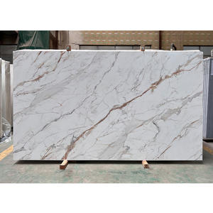 TMZ 7001 Calacatta Gold PD, Piedra Artificial, Cuarzo Blanco Estampado, Diseño Moderno de Lujo, Gran Losa Pulida, Encimera de Cocina para Hotel - Product Image 5