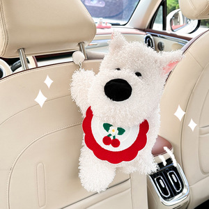 Boîte à mouchoirs en peluche en forme de chiot pour voiture, à suspendre au dossier du siège, décoration thème anniversaire, pour voiture et maison - Product Image 2