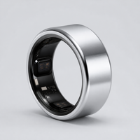 Bague intelligente en acier inoxydable de qualité supérieure avec informations sur l'activité, le stress et l'humeur, résistance à l'eau 5ATM et station de charge sans fil