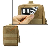 Ceinture tactique multifonctionnelle BEARKY en polyester balistique imperméable avec système Molle, pochette latérale zippée personnalisée pour cartes, idéale pour l'extérieur