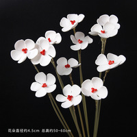 Bunga Violet Buatan dari Busa dengan Stamen Berwarna-warni, Buket Kering, Aksesoris Dekorasi