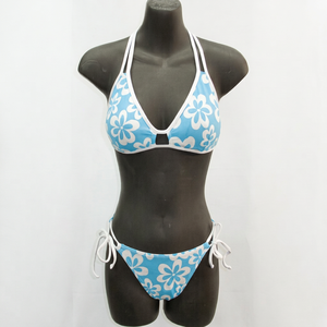 Maillot de bain bikini triangle brésilien sexy sur mesure avec décolleté dos nu en nylon à séchage rapide - Product Image 1