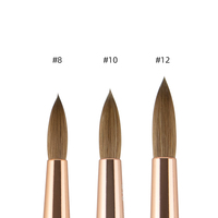 Fournisseur de pinceaux à ongles personnalisés avec logo, pinceau à ongles professionnel en acrylique avec manche en cristal Kolinsky