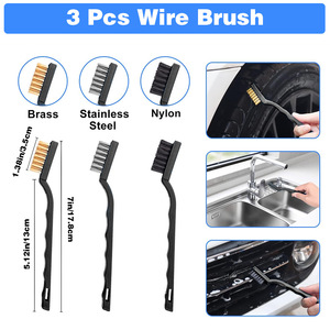 Kit de detailing automobile bleu, ensemble de brosses de nettoyage pour perceuse, ensemble de lavage de voiture - Product Image 3