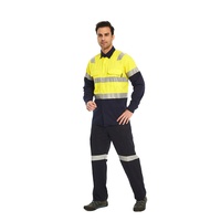 Chemises de travail en coton haute visibilité jaunes de protection pour hommes, vêtements de travail personnalisés en gros