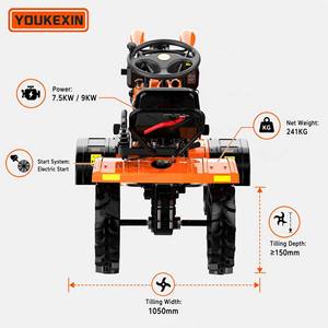 Tractor de un solo asiento giratorio marca YKX, minitractor de 4 ruedas para labranza profunda, herramienta agrícola para preparación del suelo en granjas. - Product Image 2
