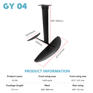 Système Hydrofoil Stable Glide en Carbone pour Lacs, Rivières, Océans - Planche à Voile, Pompe, Performance de Conduite Fluide, Portable, Étanche GY 04 - Product Image 2