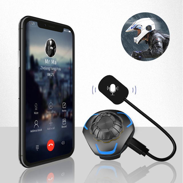 ALOVA Motorcycle Helmet Accessories Bluetooth Wireless Handsfree Earphone Audio Speaker Bone Conduction Helmet